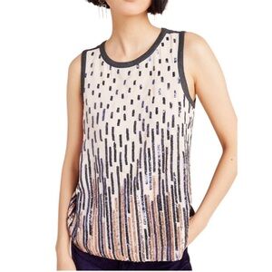 Anthropologie TINY Sequined tank top, sz Small